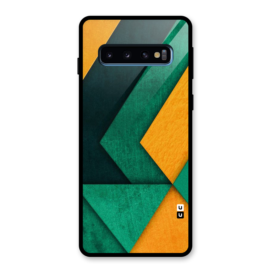 Rugged Abstract Stripes Glass Back Case for Galaxy S10