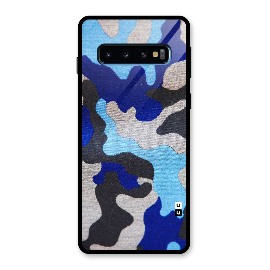 Rugged Camouflage Glass Back Case for Galaxy S10