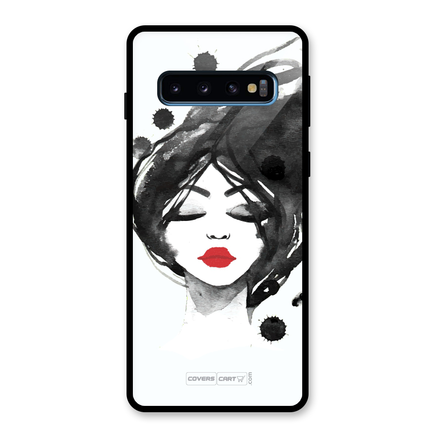 Sassy Girl Glass Back Case for Galaxy S10