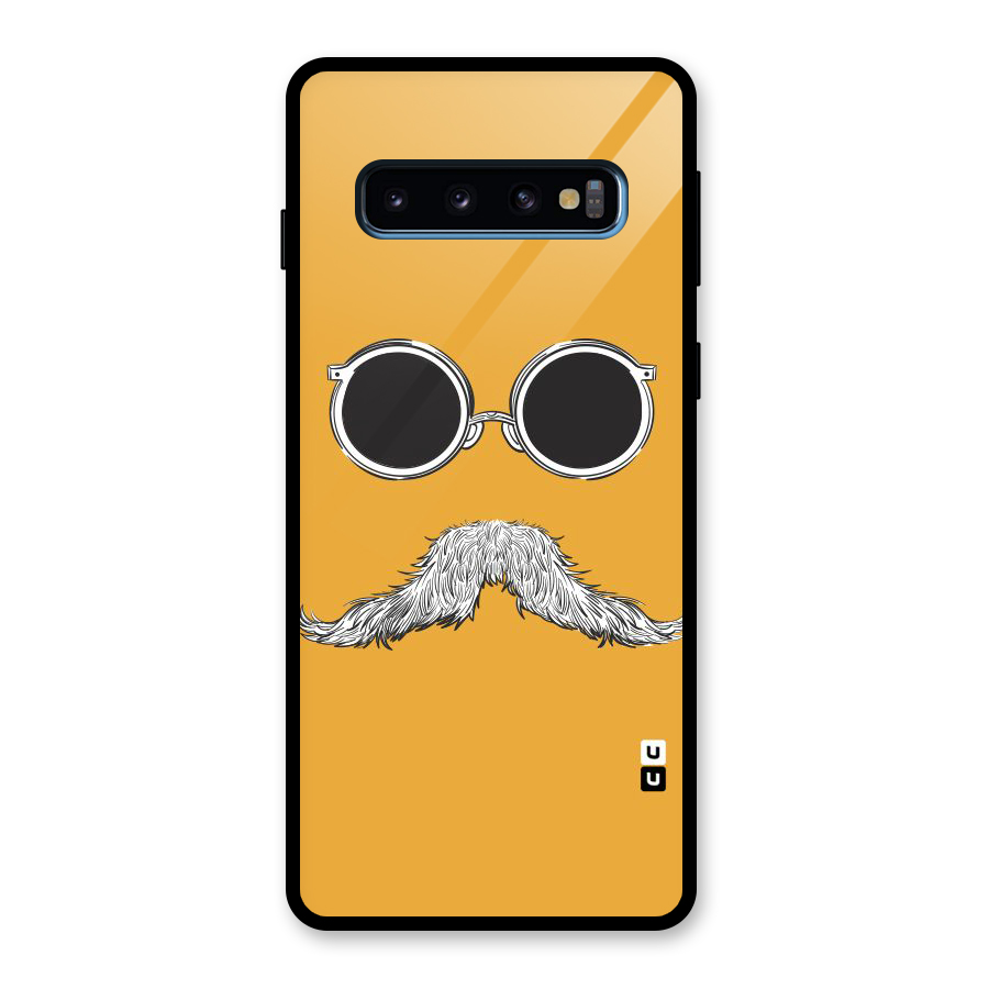 Sassy Mustache Glass Back Case for Galaxy S10