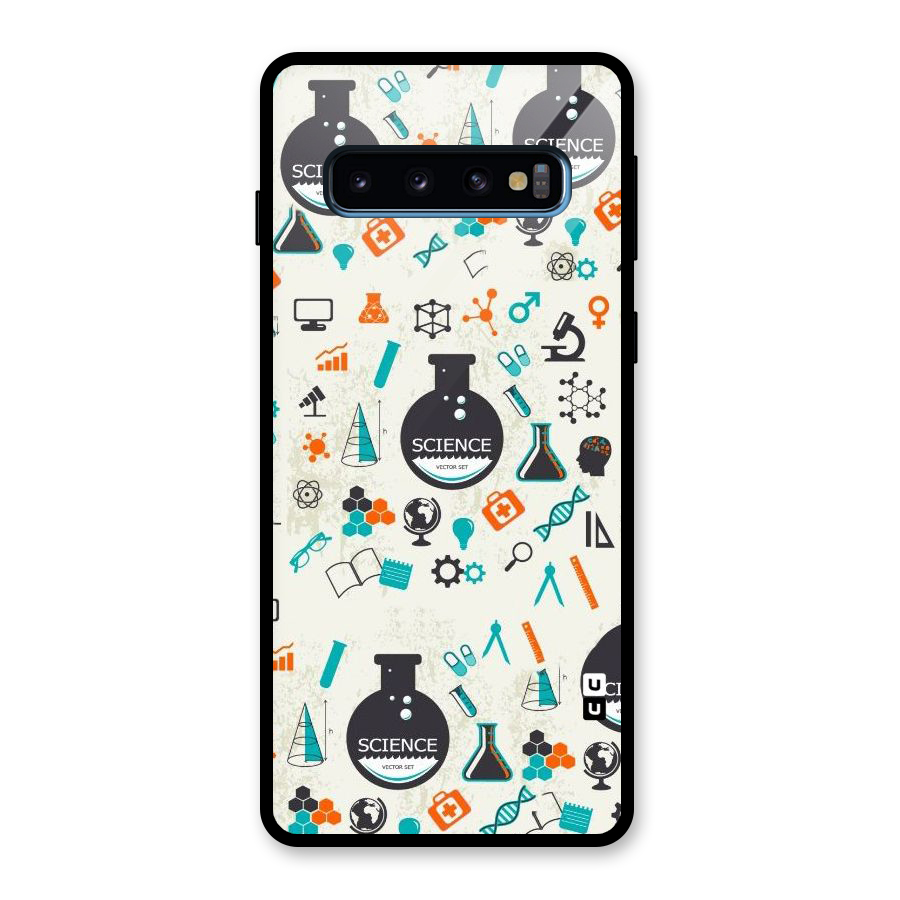 Science Side Glass Back Case for Galaxy S10
