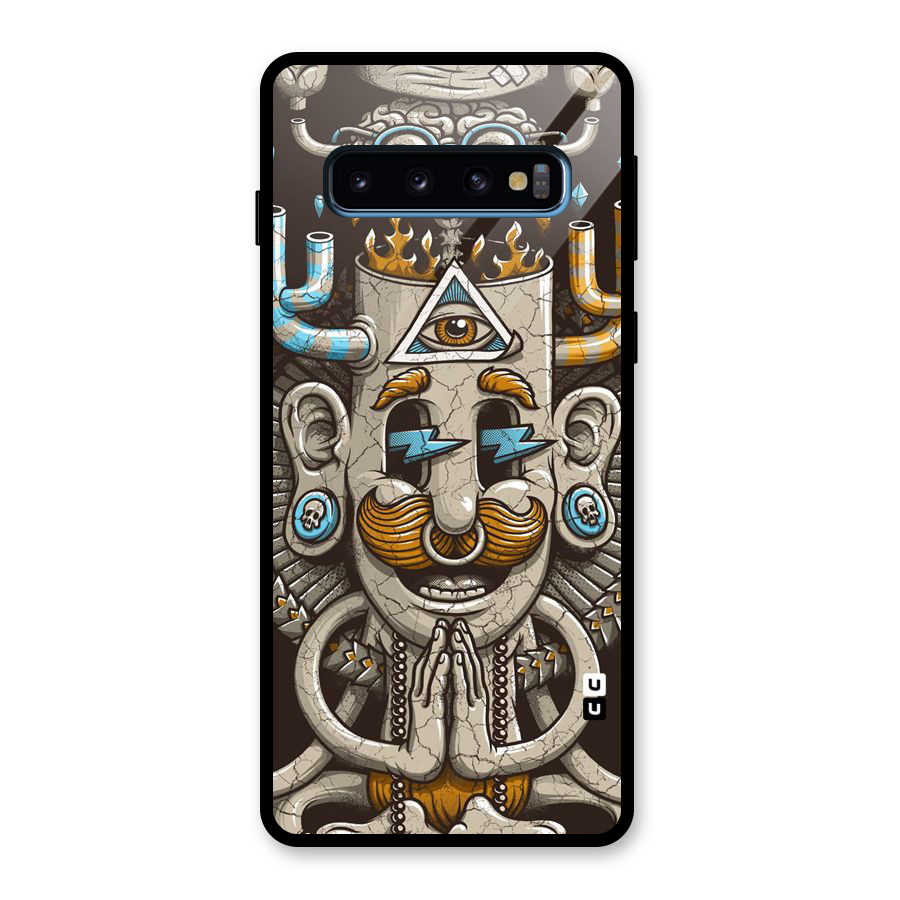 Sculpture Design Glass Back Case for Galaxy S10