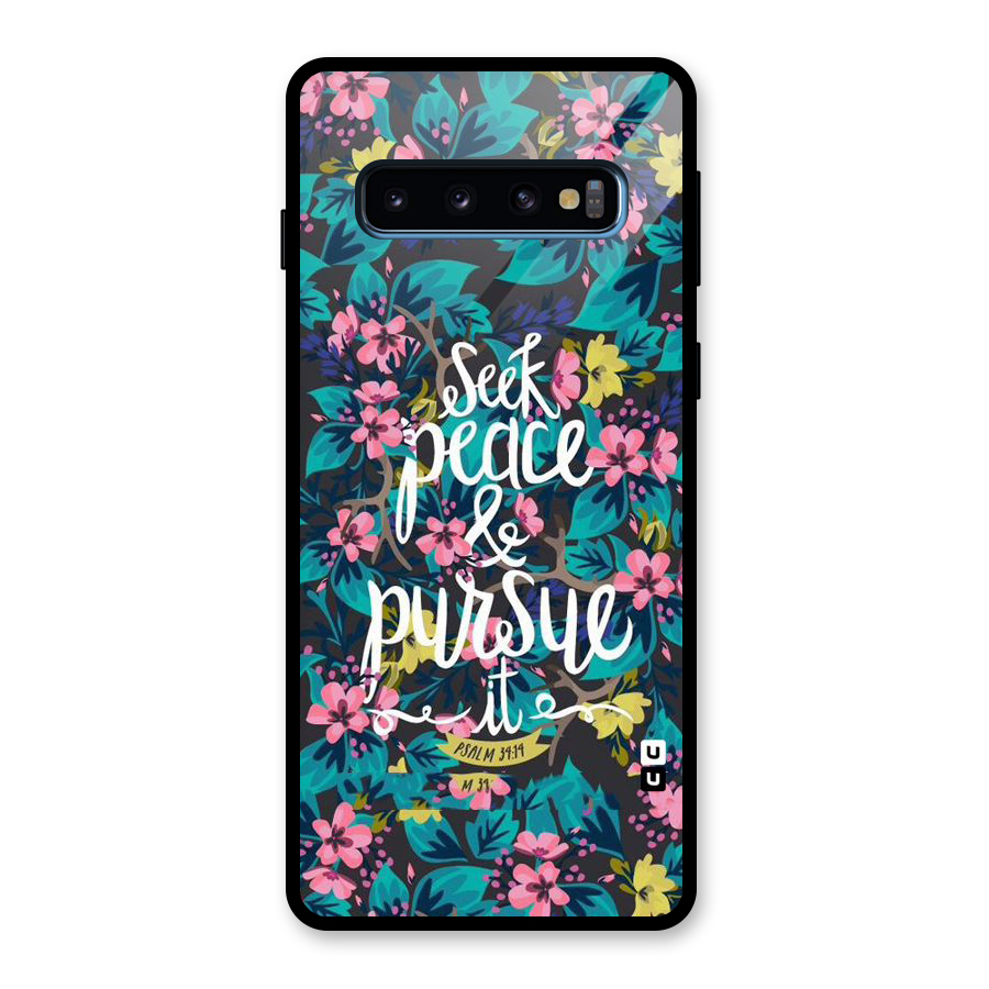 Seek Peace Glass Back Case for Galaxy S10