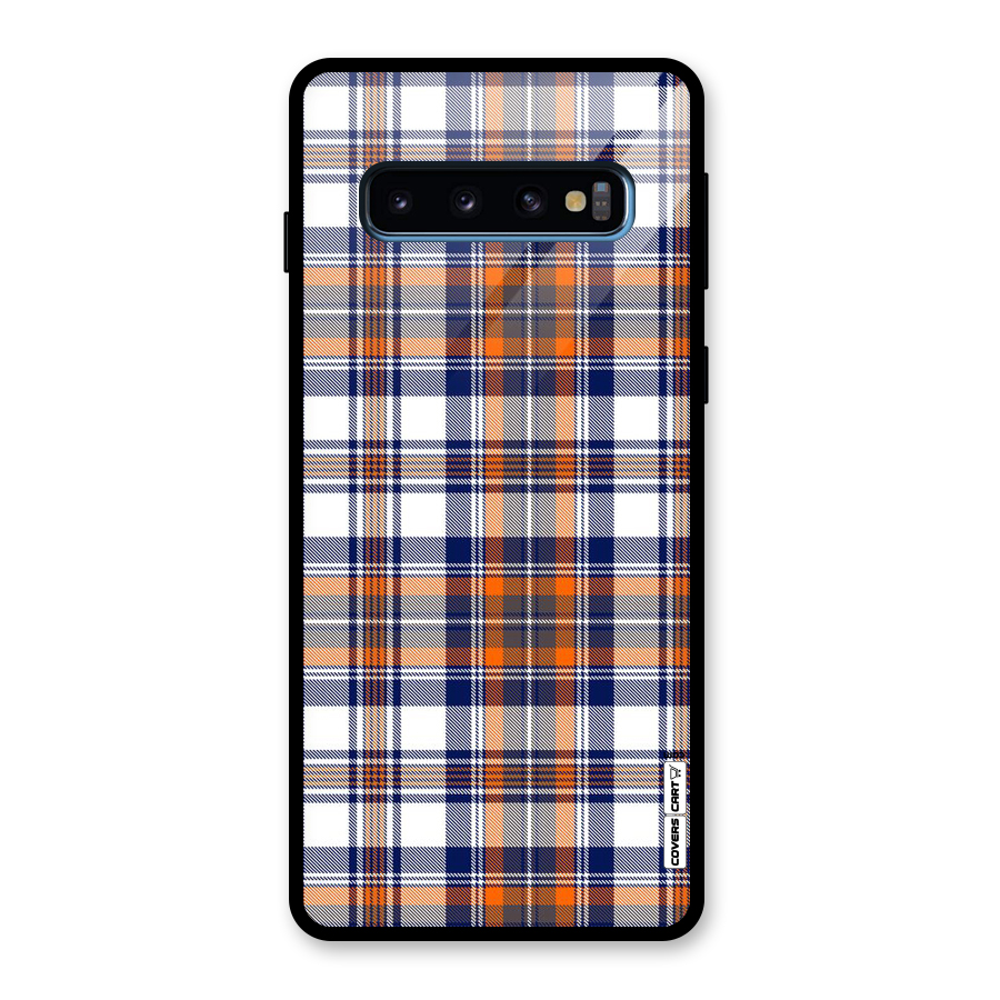Shades Of Check Glass Back Case for Galaxy S10