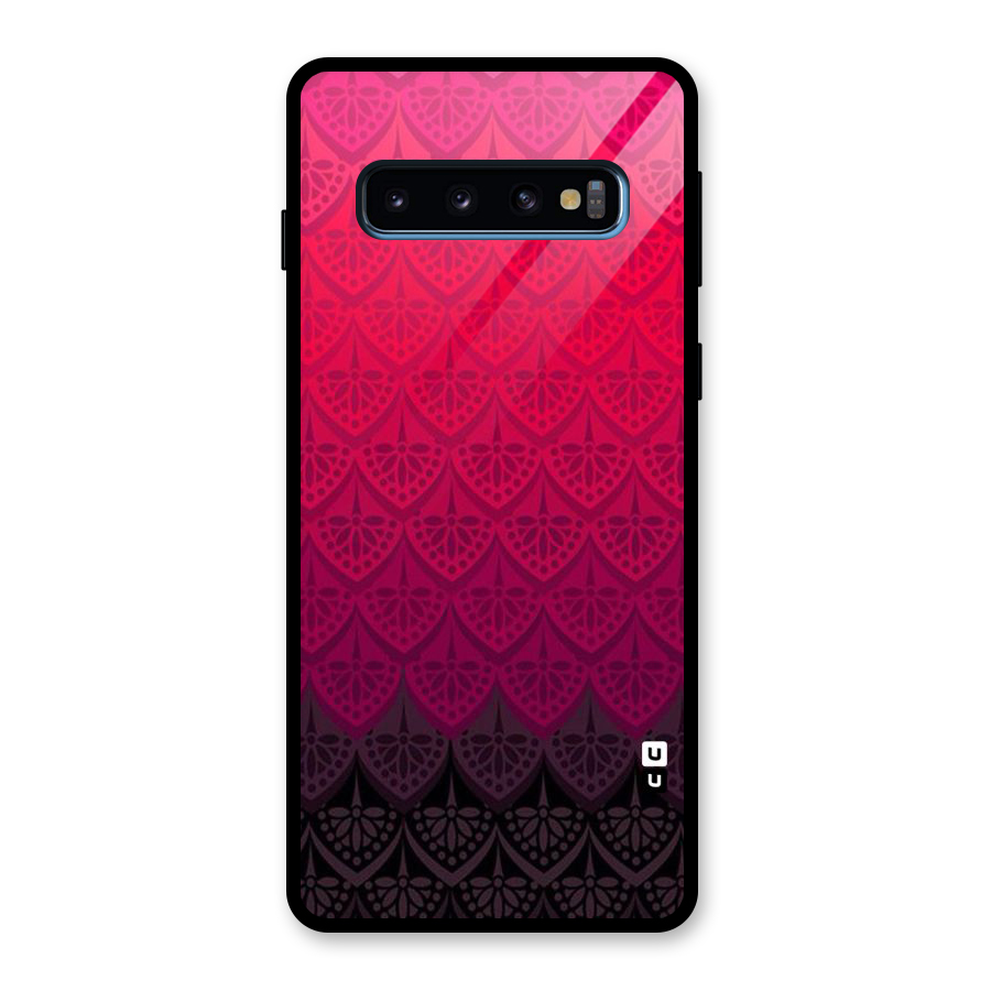 Shades Red Design Glass Back Case for Galaxy S10