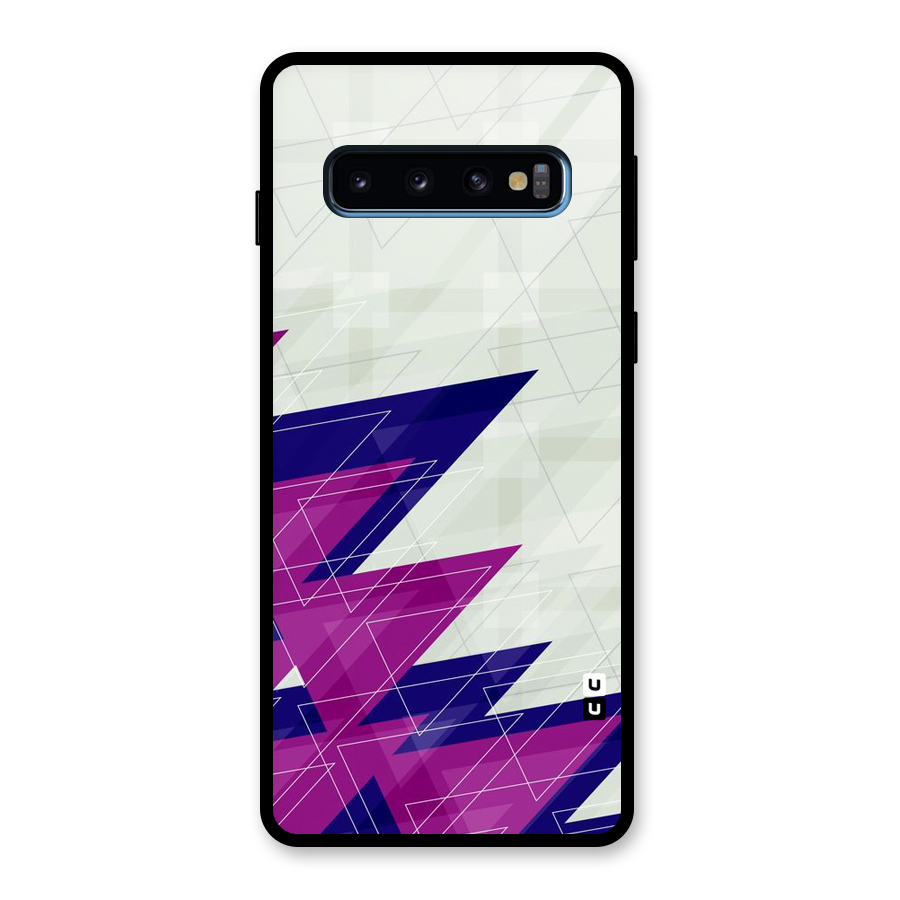 Sharp Abstract Design Glass Back Case for Galaxy S10