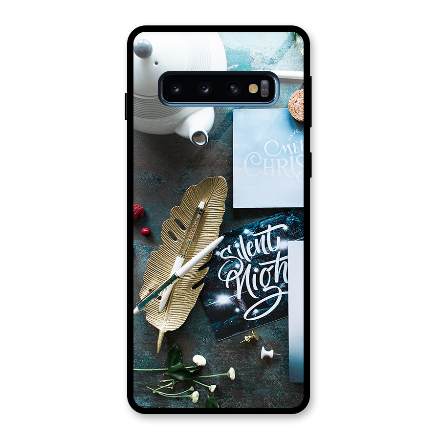 Silent Night Celebrations Glass Back Case for Galaxy S10