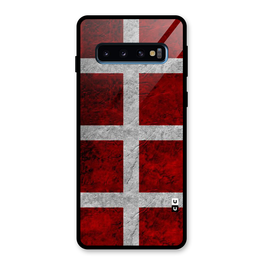 Silver Lines Glass Back Case for Galaxy S10