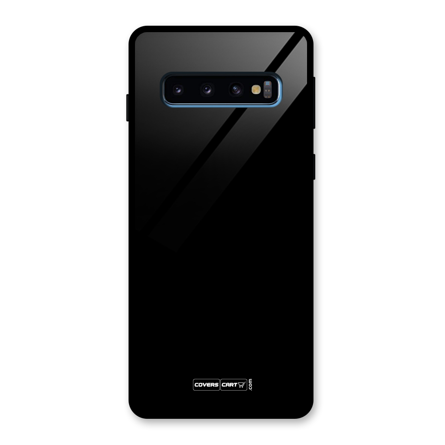Simple Black Glass Back Case for Galaxy S10