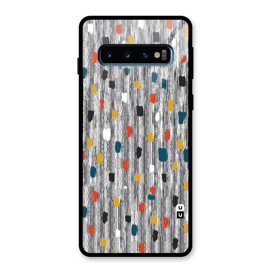 Single Paint Pattern Glass Back Case for Galaxy S10
