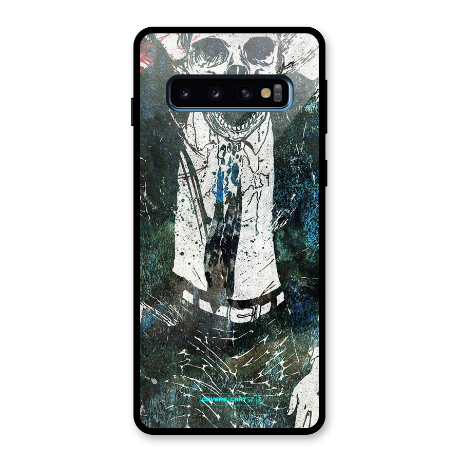 Skeleton in a Suit Glass Back Case for Galaxy S10