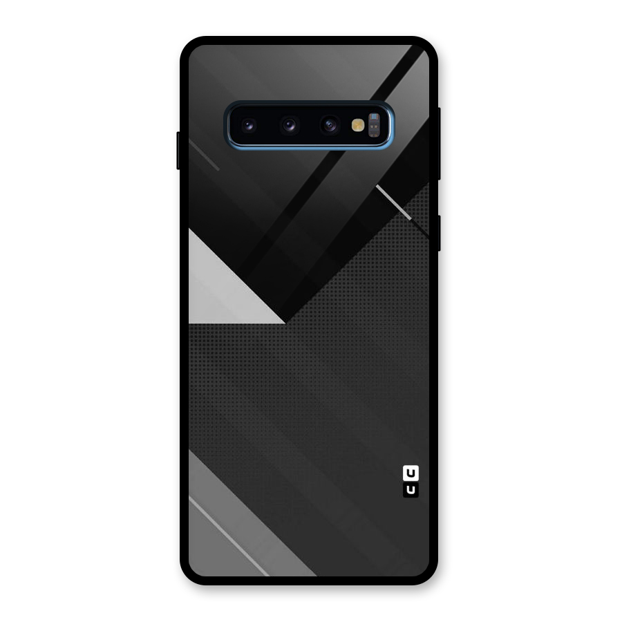 Slant Grey Glass Back Case for Galaxy S10