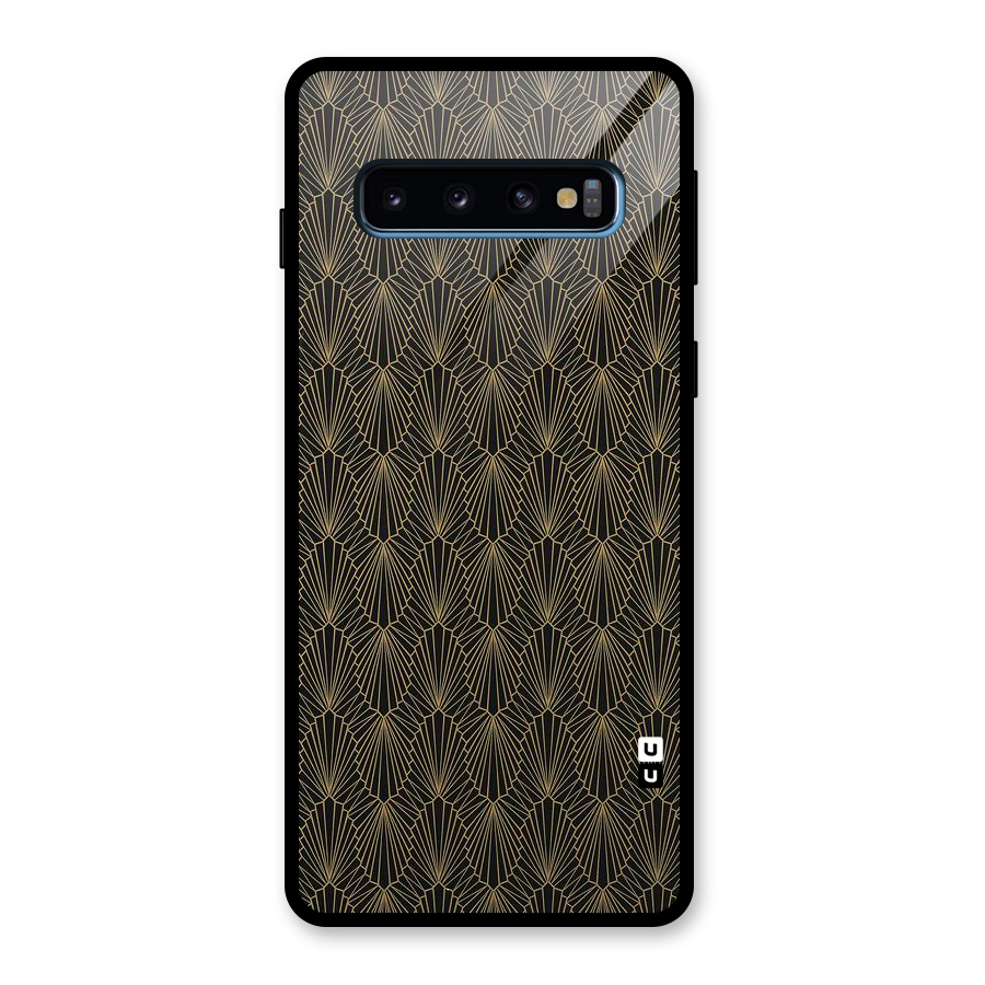 Small Hills Lines Glass Back Case for Galaxy S10