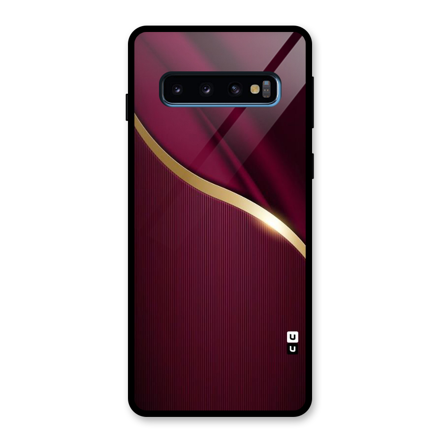 Smooth Maroon Glass Back Case for Galaxy S10