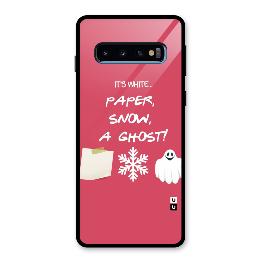 Snow Paper Glass Back Case for Galaxy S10