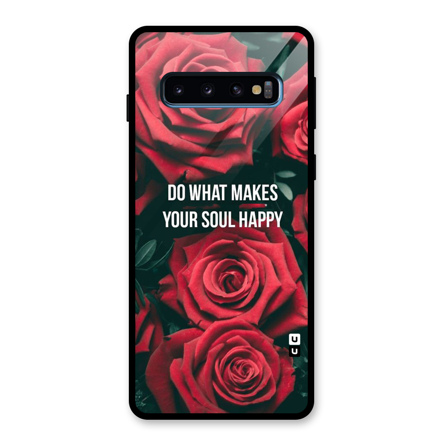 Soul Happy Glass Back Case for Galaxy S10