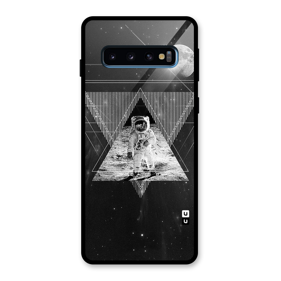 Space Triangle Abstract Glass Back Case for Galaxy S10