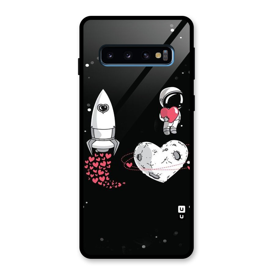 Spaceman Love Glass Back Case for Galaxy S10