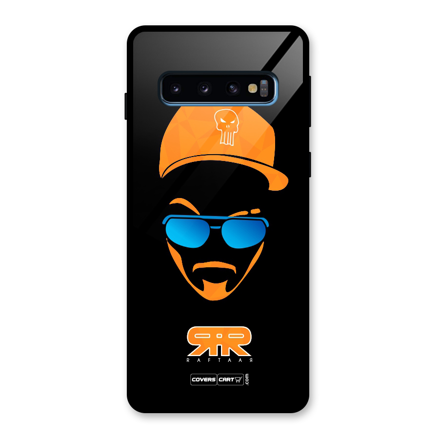 Special Raftaar Edition Orange Glass Back Case for Galaxy S10