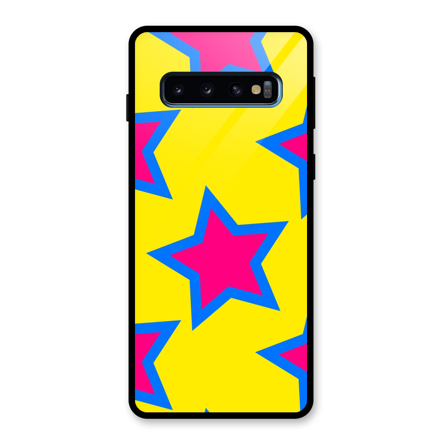 Star Pattern Glass Back Case for Galaxy S10