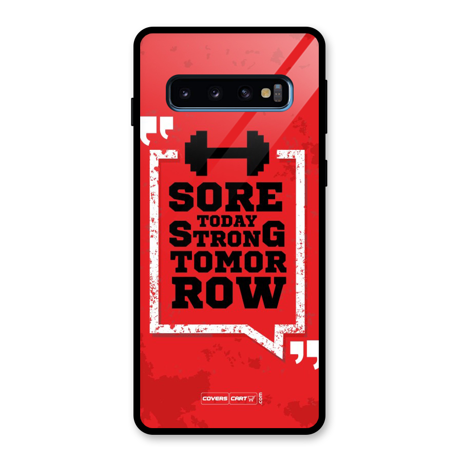 Stay Strong Glass Back Case for Galaxy S10