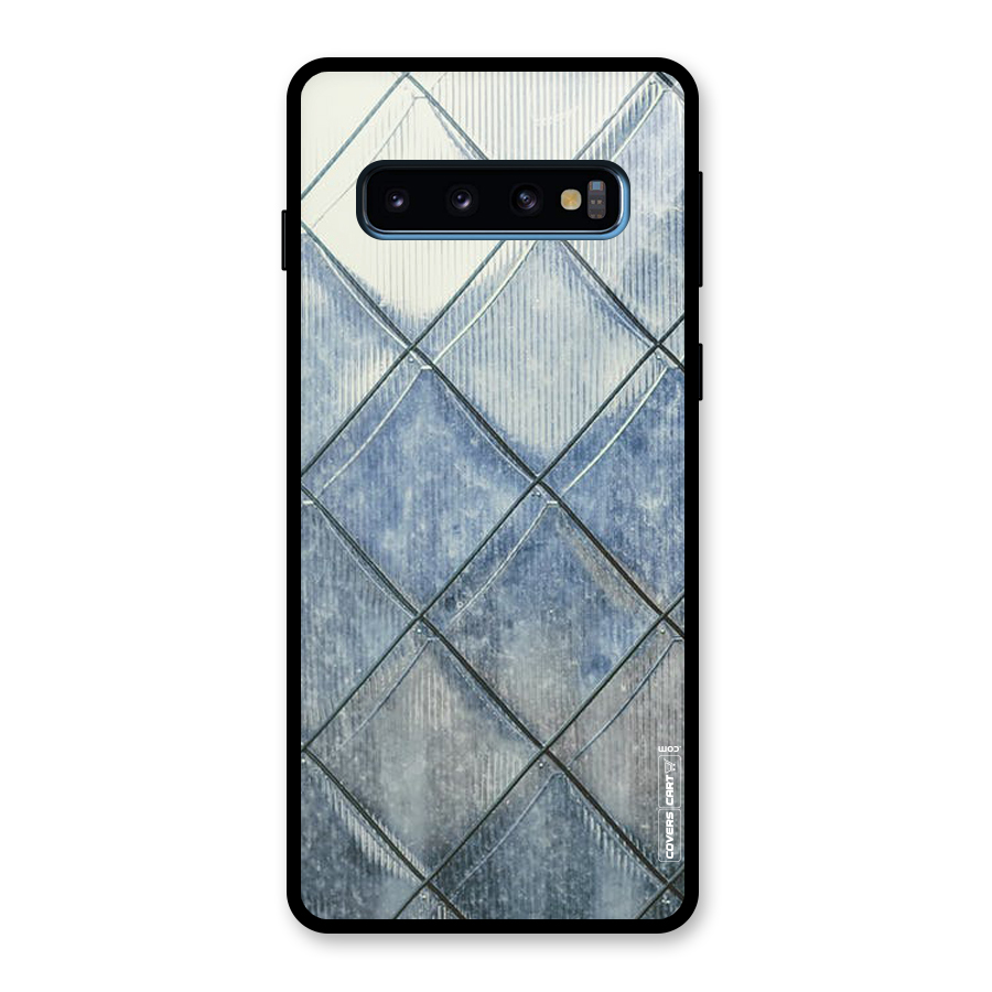 Steel Blue Pattern Glass Back Case for Galaxy S10