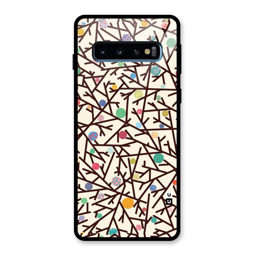 Stem Pattern Glass Back Case for Galaxy S10