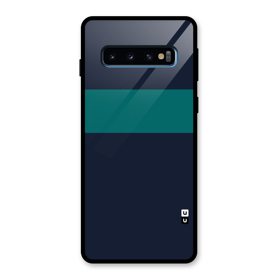 Stripe Block Glass Back Case for Galaxy S10