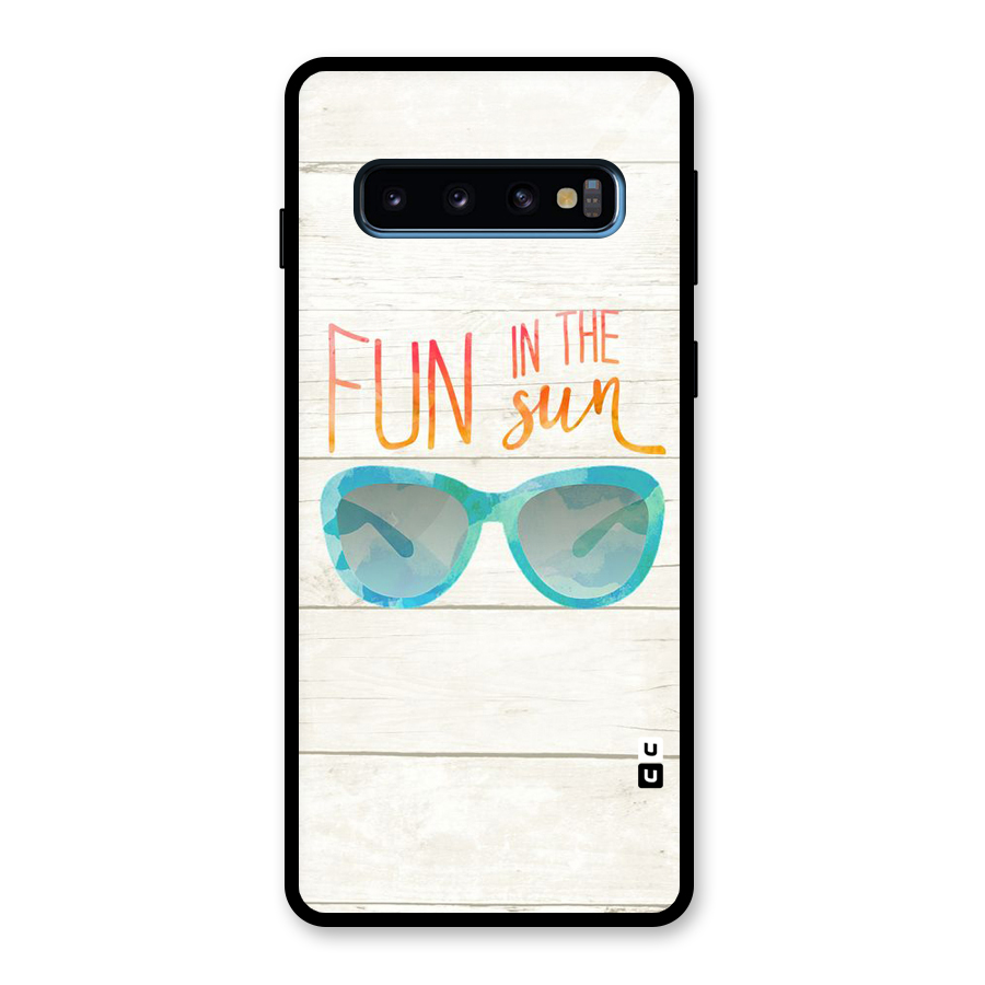 Sun Fun Glass Back Case for Galaxy S10