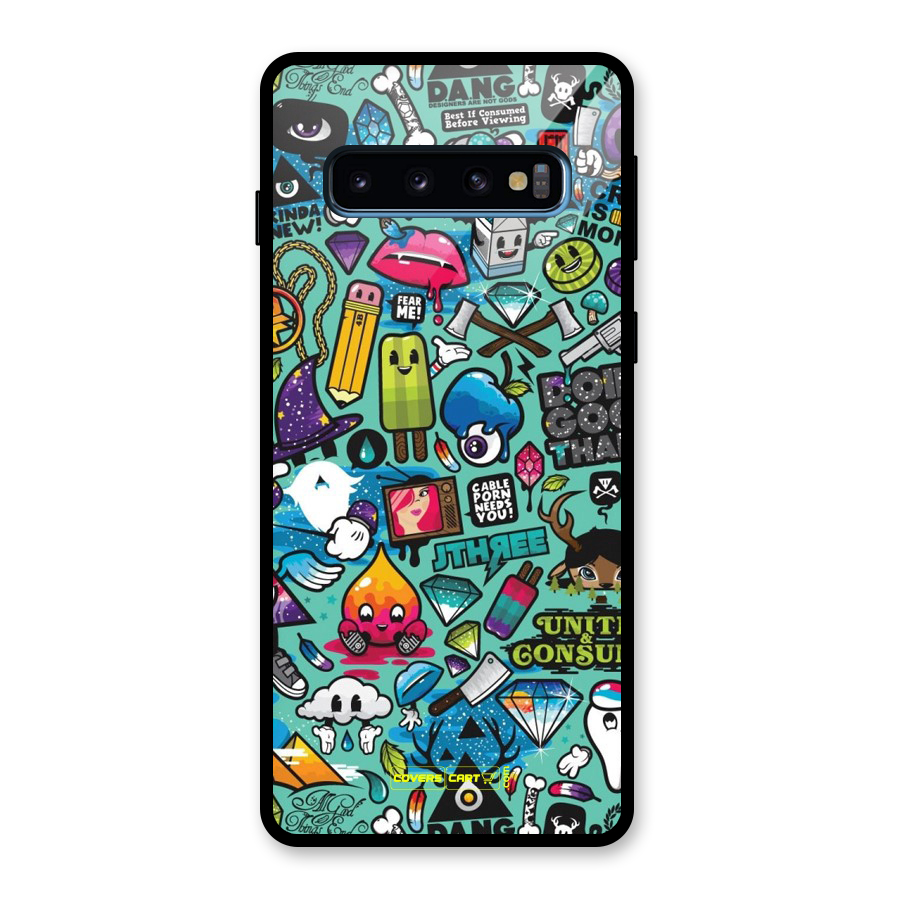 Sweet Candies Glass Back Case for Galaxy S10