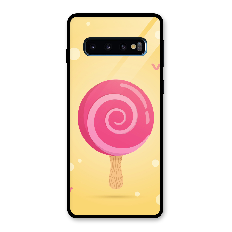 Swirl Ice Cream Glass Back Case for Galaxy S10