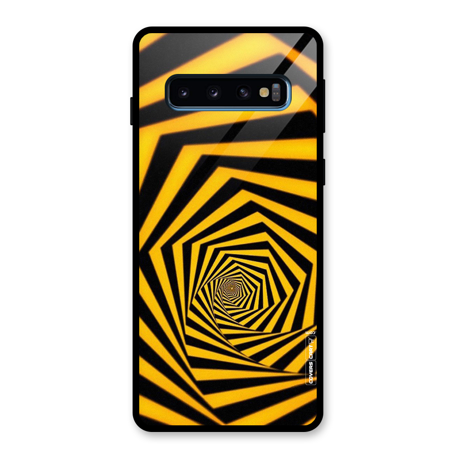 Taxi Pattern Glass Back Case for Galaxy S10