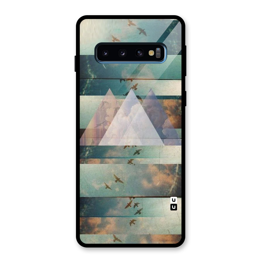 Three Triangles Glass Back Case for Galaxy S10