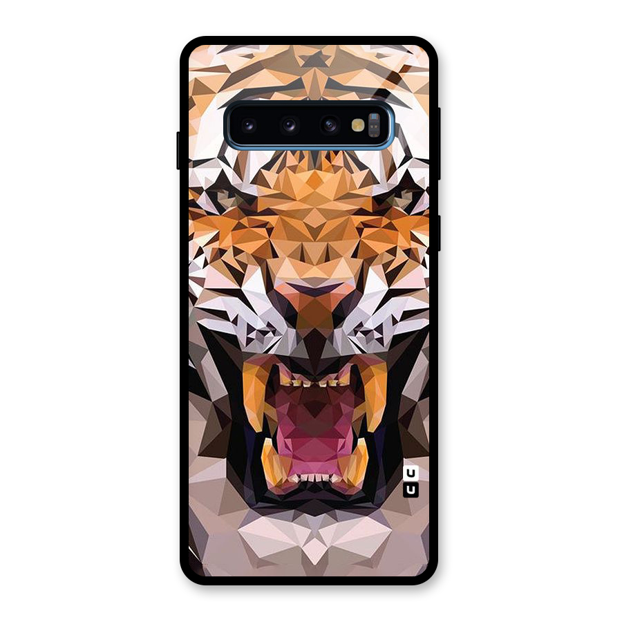 Tiger Abstract Art Glass Back Case for Galaxy S10