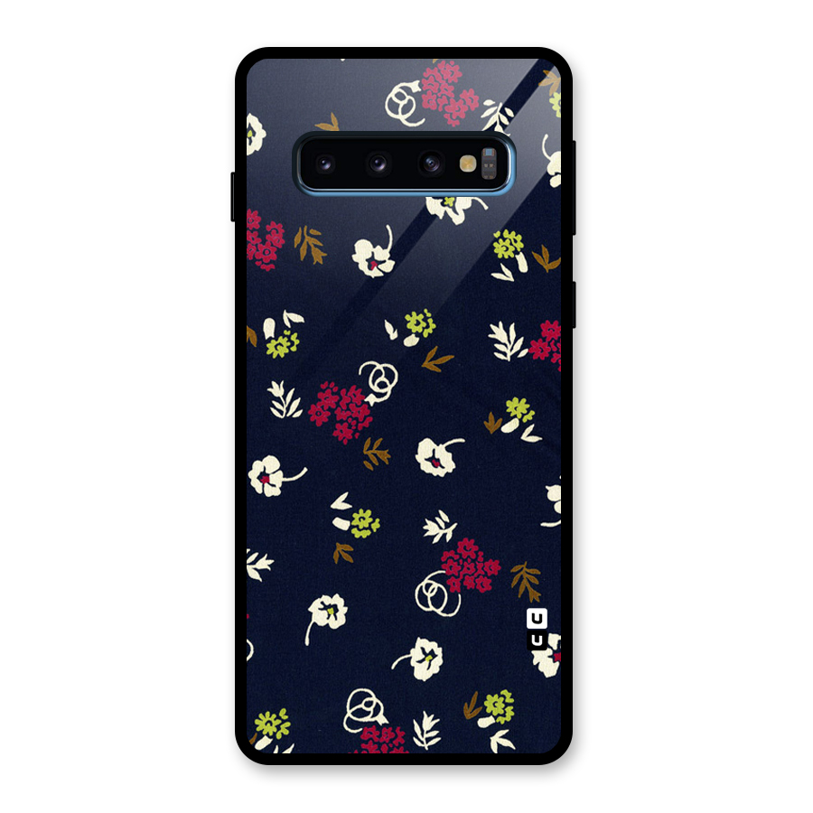 Tiny Flowers Glass Back Case for Galaxy S10
