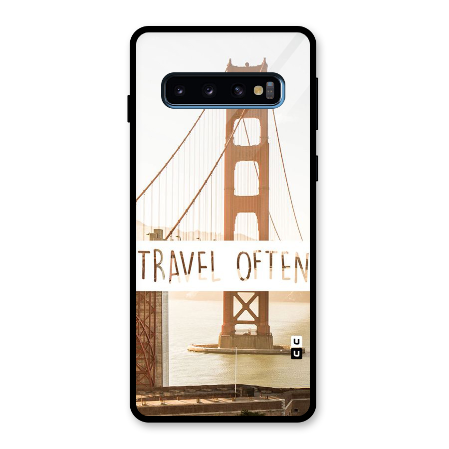 Travel Often Glass Back Case for Galaxy S10