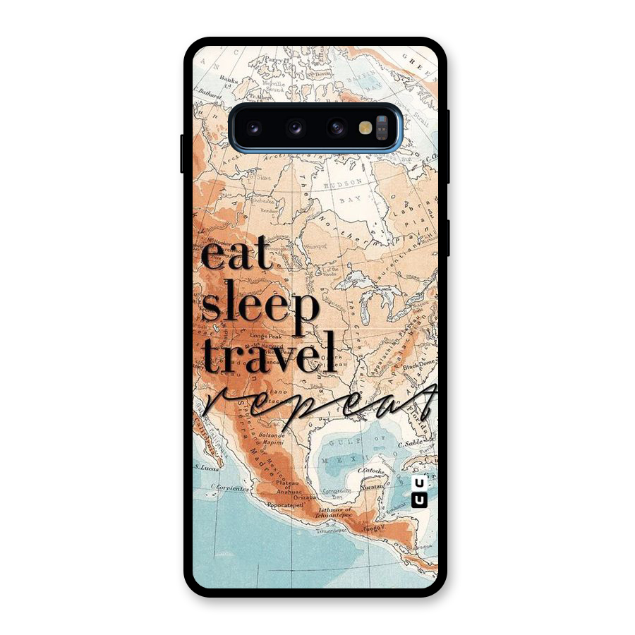 Travel Repeat Glass Back Case for Galaxy S10