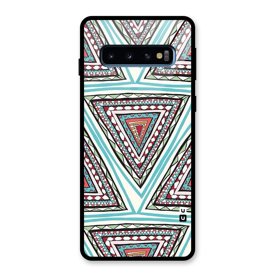 Triangle Abstract Mode Glass Back Case for Galaxy S10