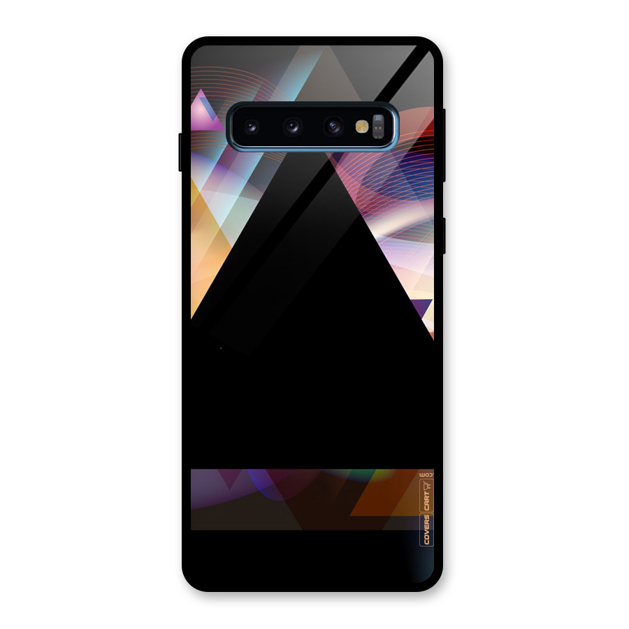 Triangle Black Abstract Glass Back Case for Galaxy S10