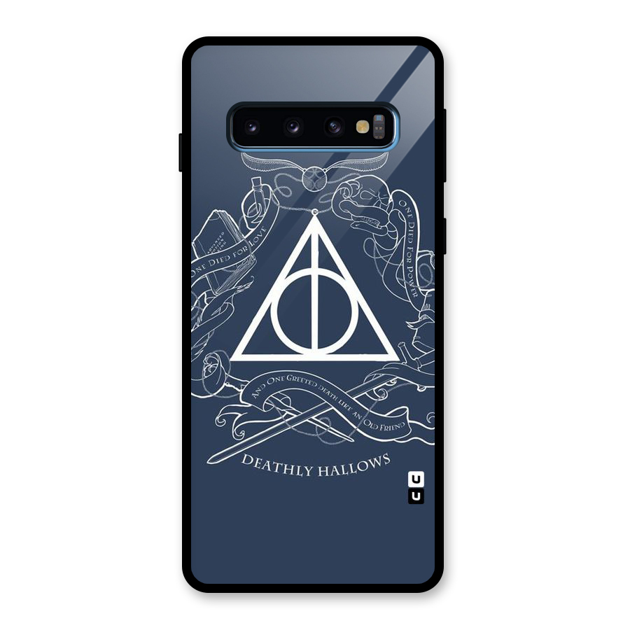 Triangle Blue Glass Back Case for Galaxy S10