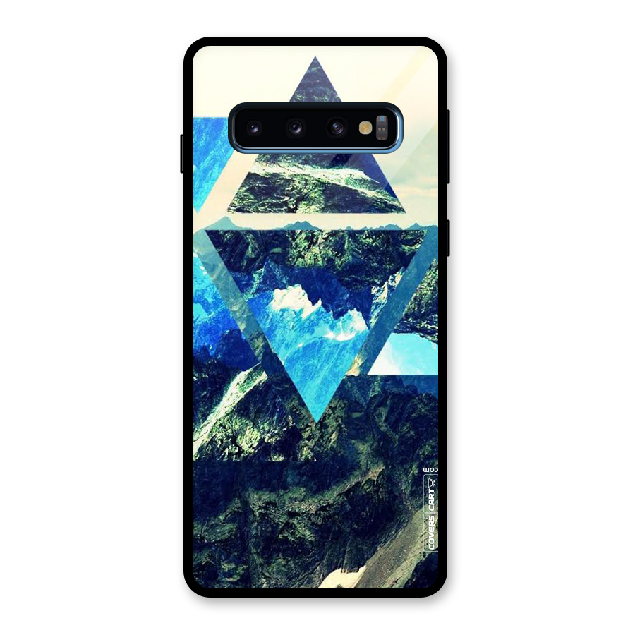 Triangular View Glass Back Case for Galaxy S10