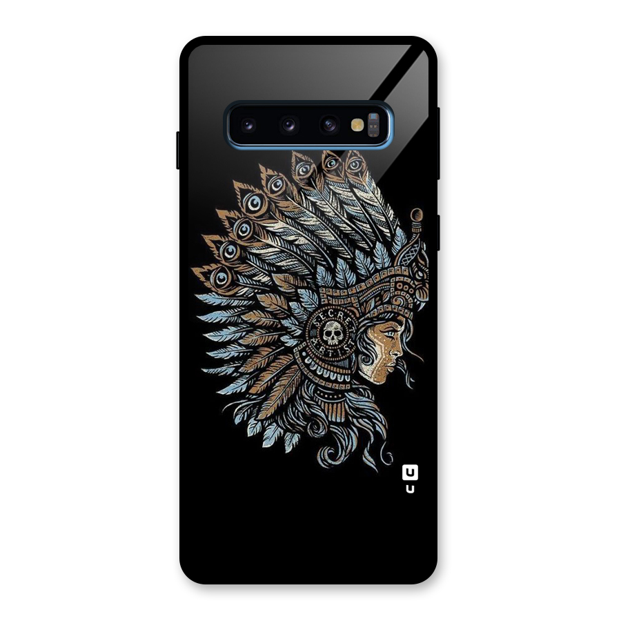 Tribal Design Glass Back Case for Galaxy S10