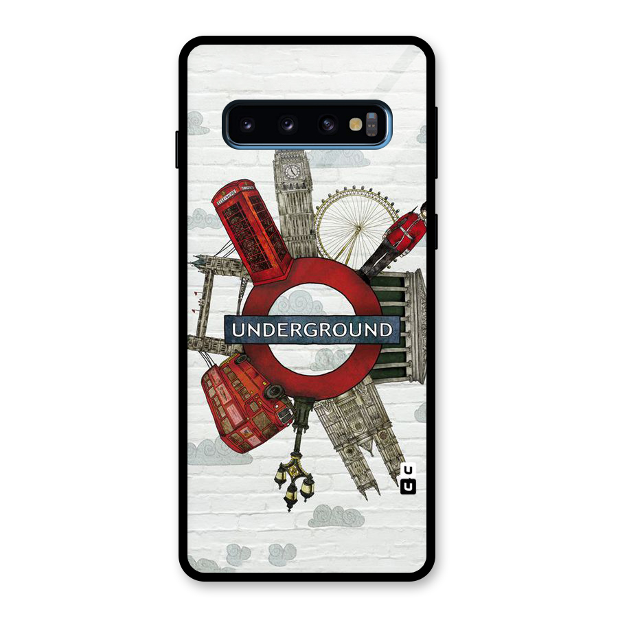 Underground Design Glass Back Case for Galaxy S10