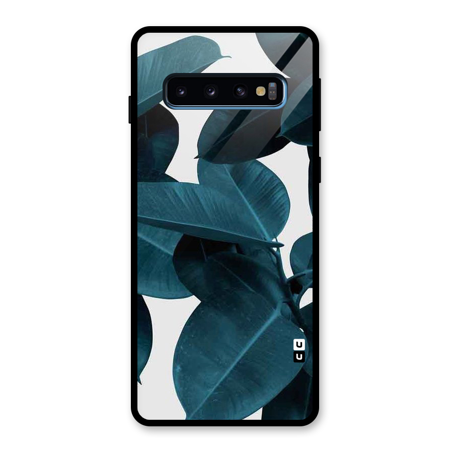 Very Aesthetic Leafs Glass Back Case for Galaxy S10