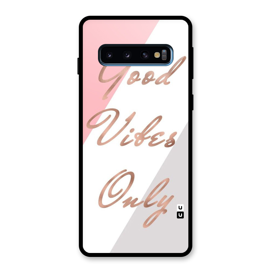Vibes Classic Stripes Glass Back Case for Galaxy S10