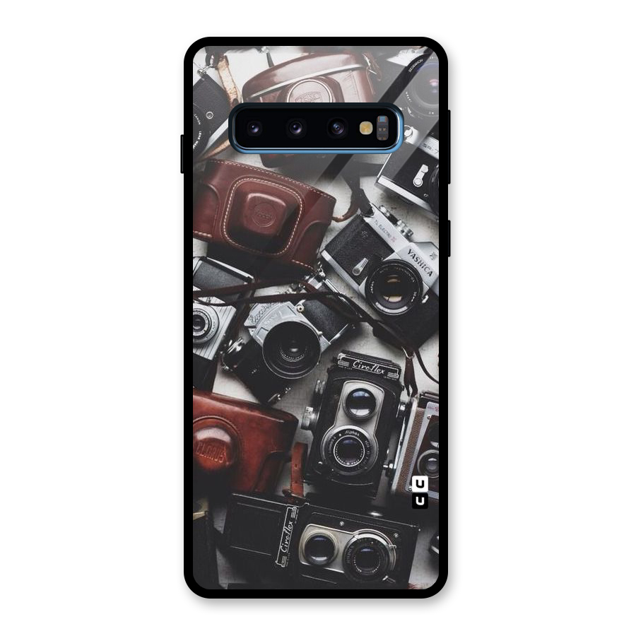 Vintage Beauty Shutter Glass Back Case for Galaxy S10