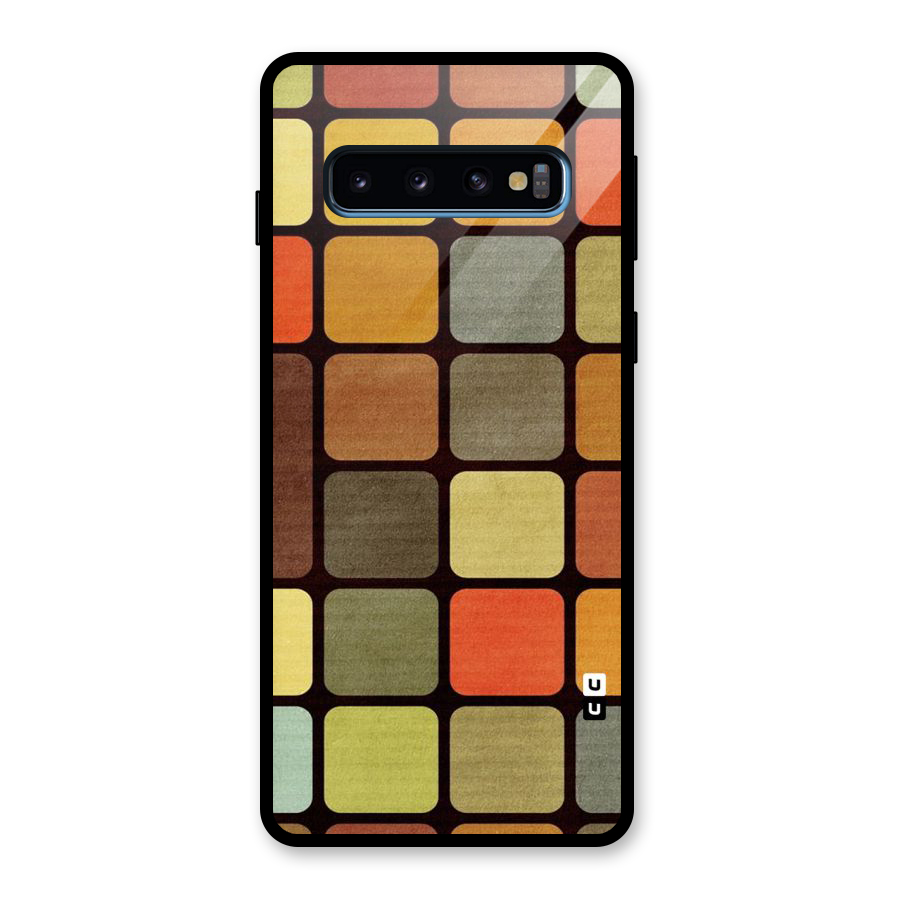 Vintage Boxes Glass Back Case for Galaxy S10