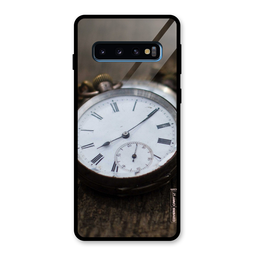 Vintage Clock Glass Back Case for Galaxy S10