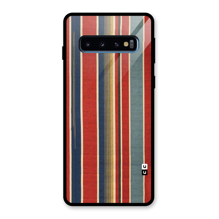 Vintage Disort Stripes Glass Back Case for Galaxy S10