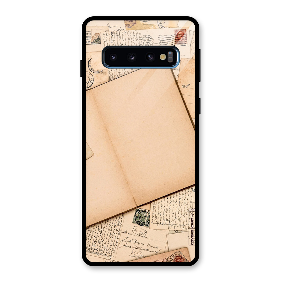 Vintage Journal Glass Back Case for Galaxy S10